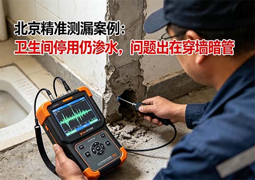北京精準(zhǔn)測漏案例：衛(wèi)生間停用仍滲水，問題出在穿墻暗管